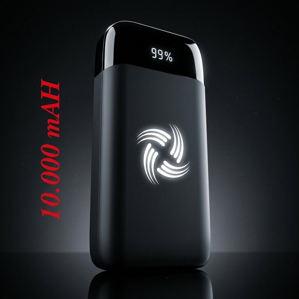 Logo Baskılı 10.000 mAh Dijital Göstergeli Powerbank PRMT 1976 - Görsel 1